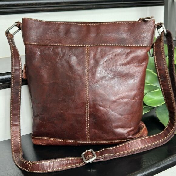 Jack George’s genuine leather u used crossbody shoulder handbag purse like new - Picture 1 of 10